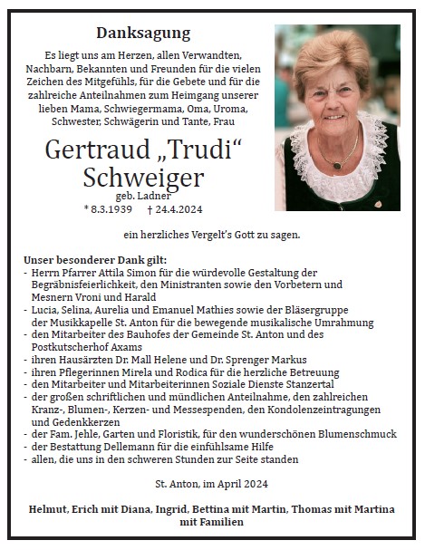 Gertraud "Trudi" Schweiger 