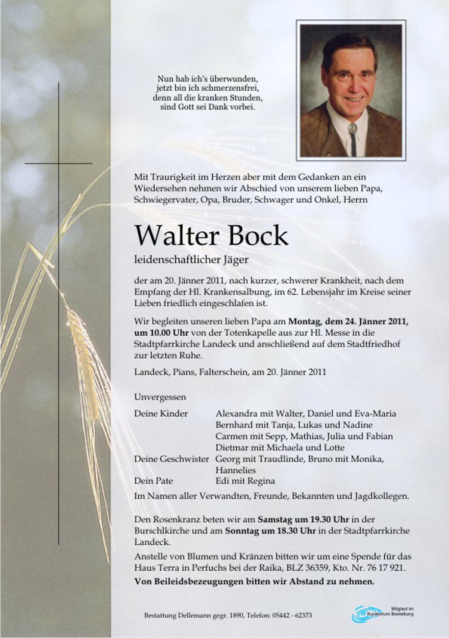   Walter Bock