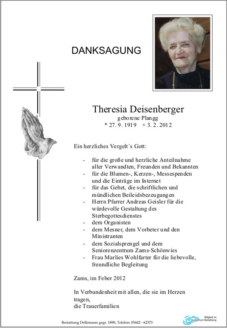   Theresia Deisenberger