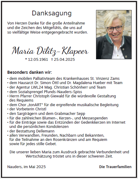 Maria Dilitz-Klapeer 