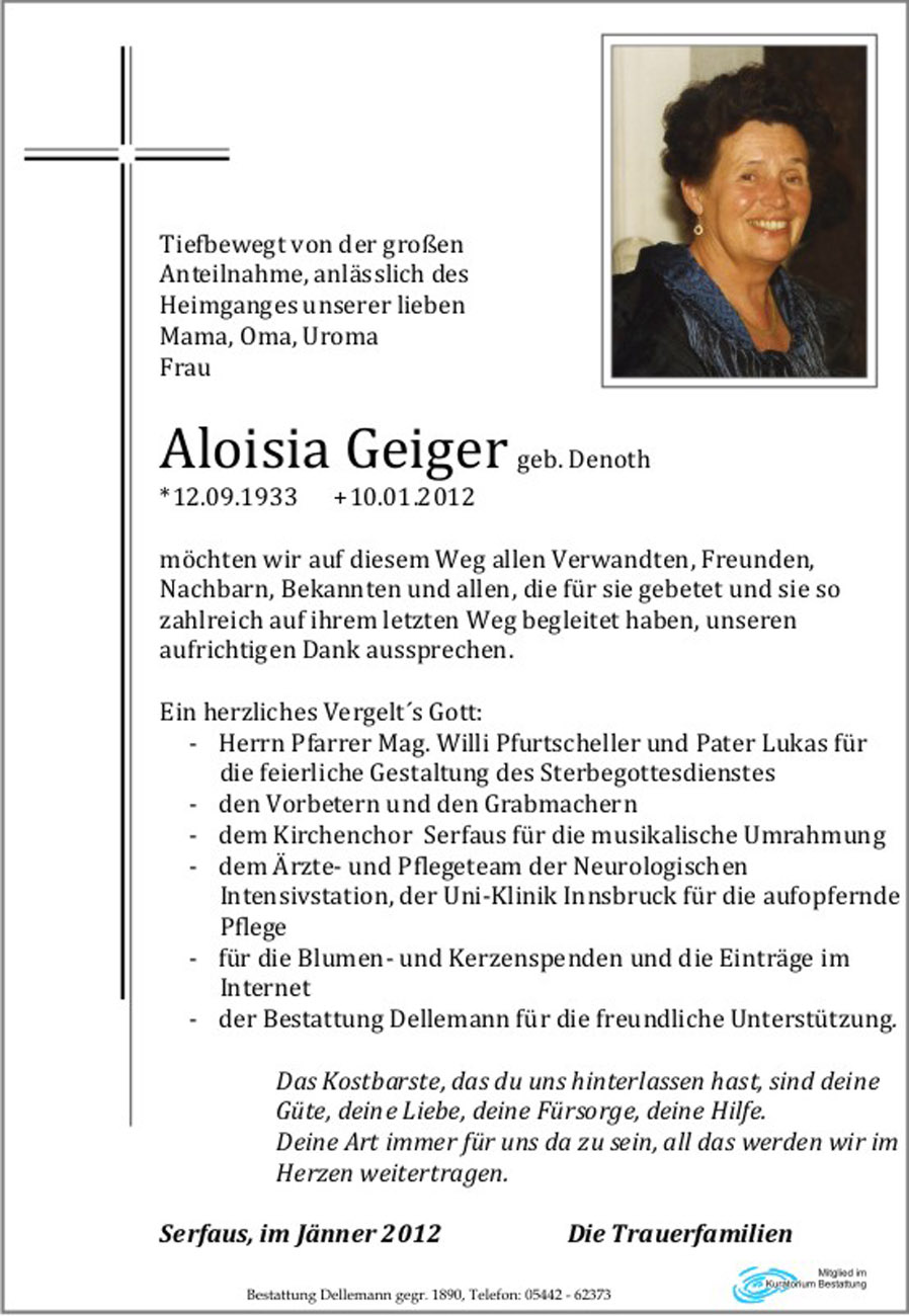   Aloisia Geiger