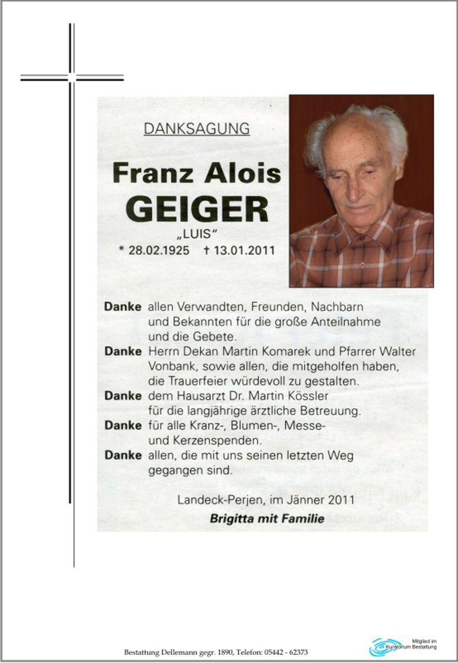   Franz Alois Geiger