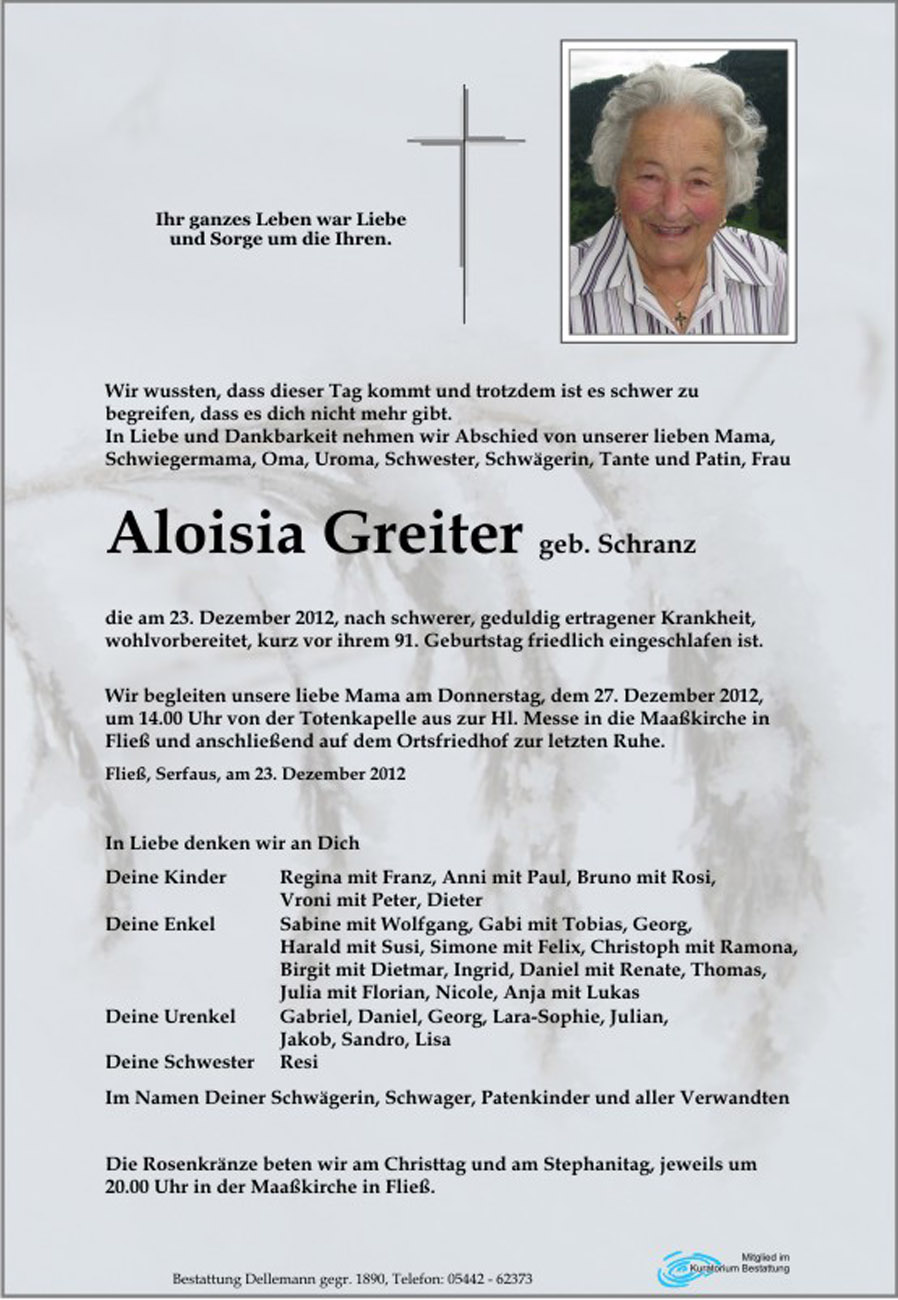   Aloisia Greiter