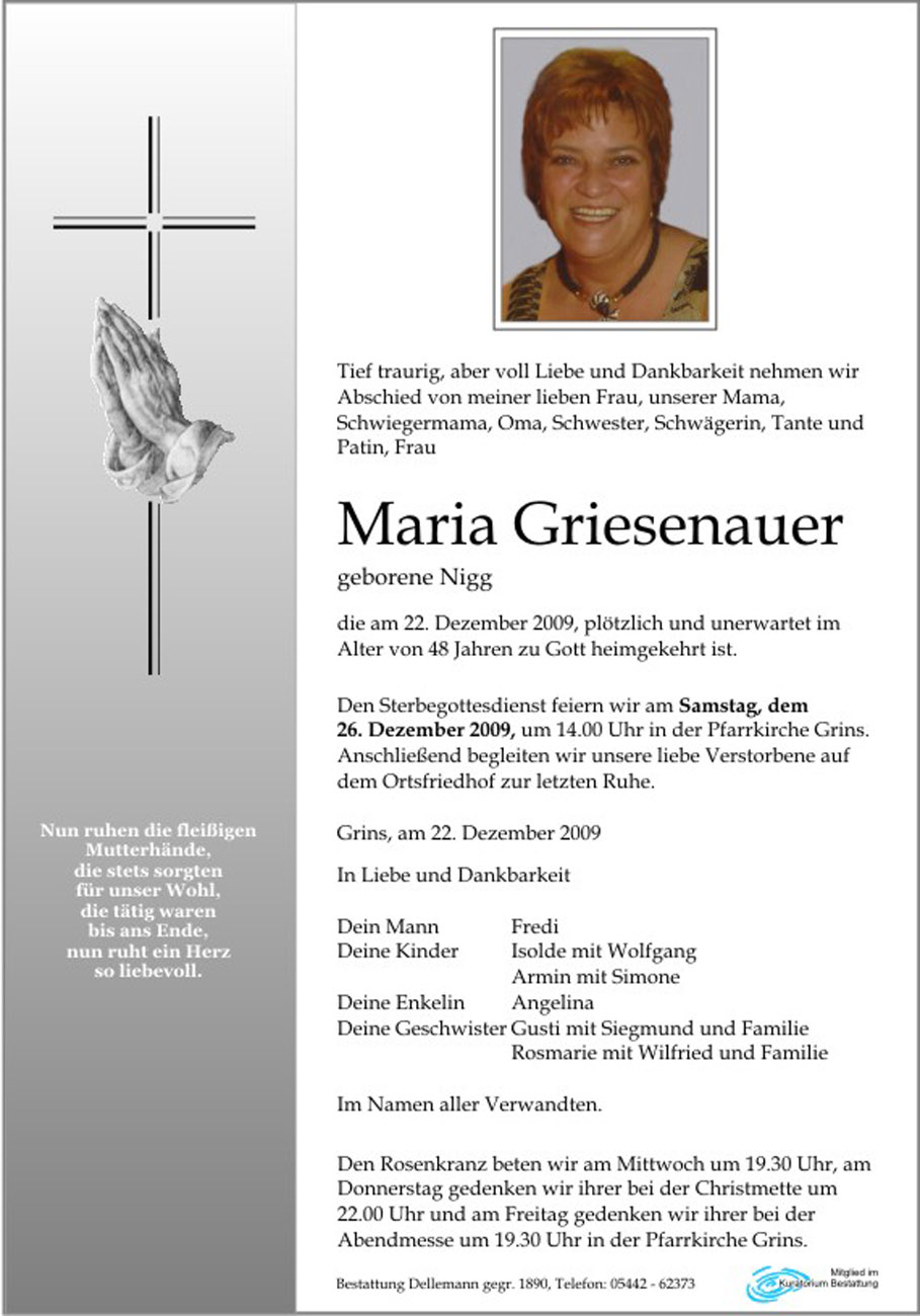   Maria Griesenauer