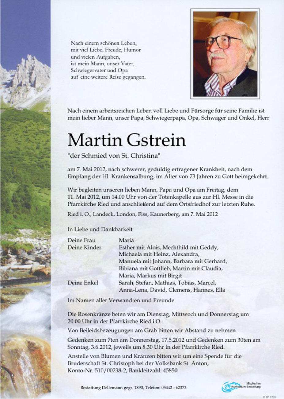  Martin Gstrein