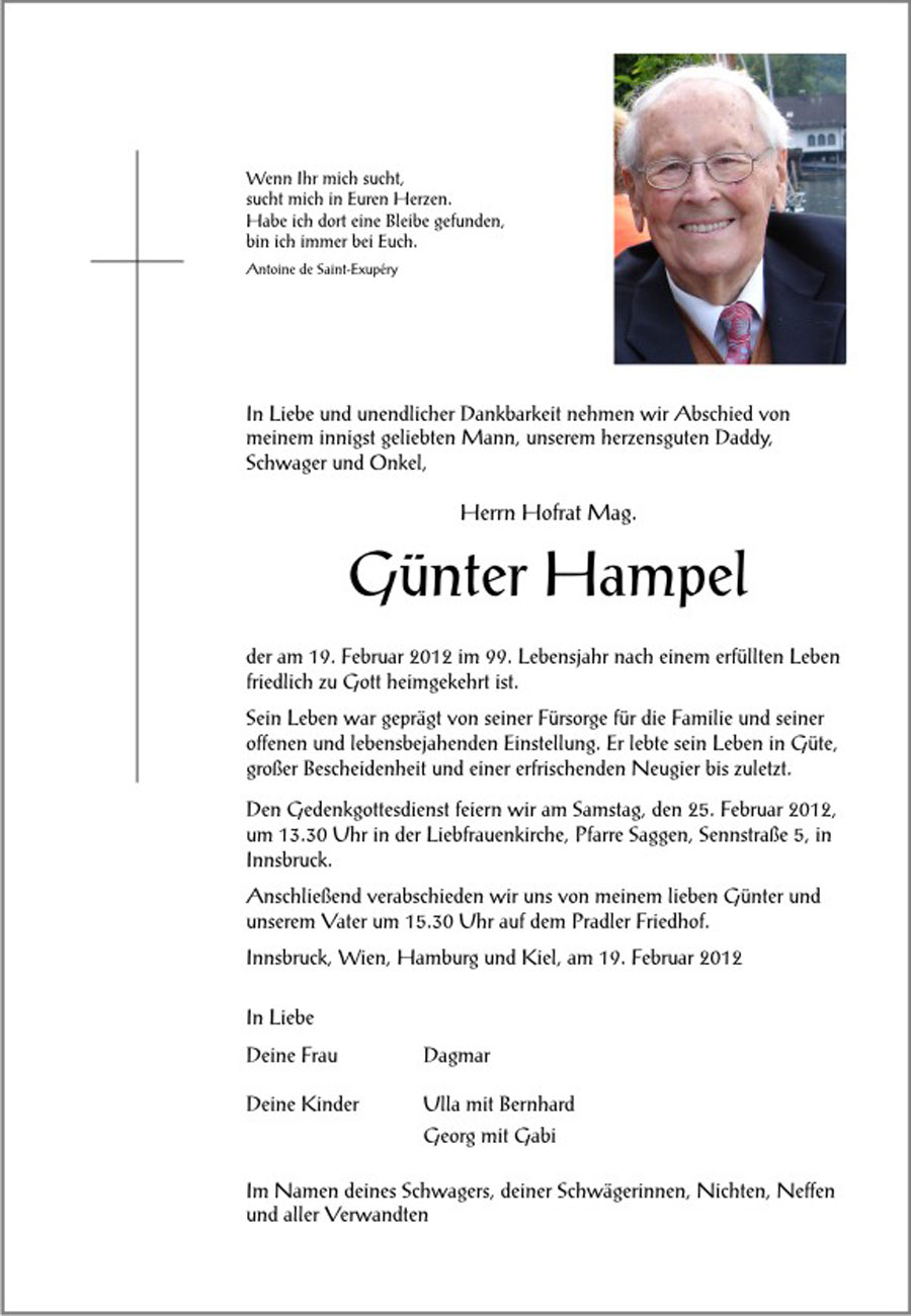   Hofrat Mag. Günter Hampel