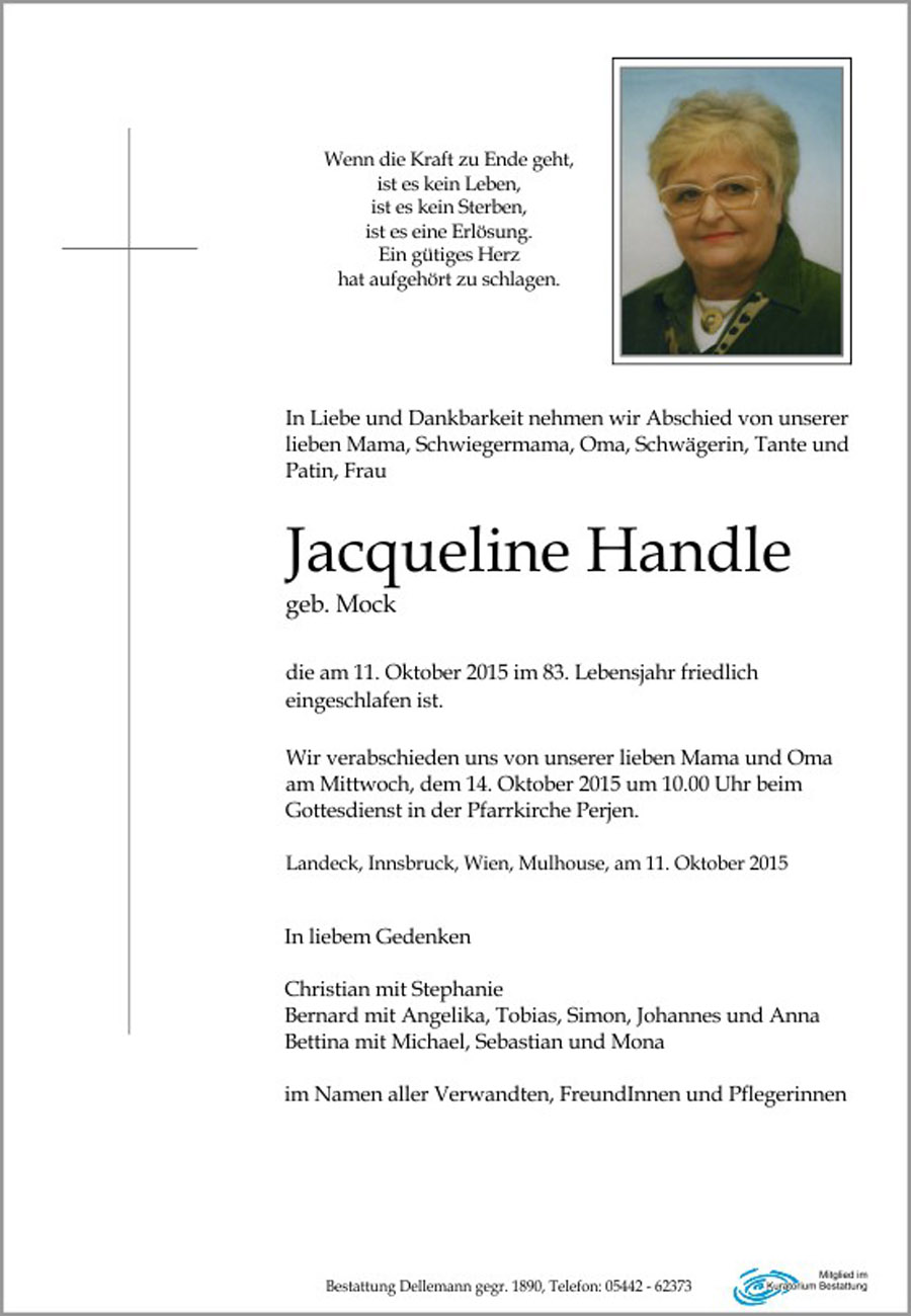 Jacqueline Handle 