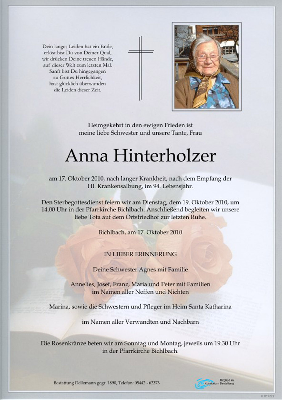   Anna Hinterholzer