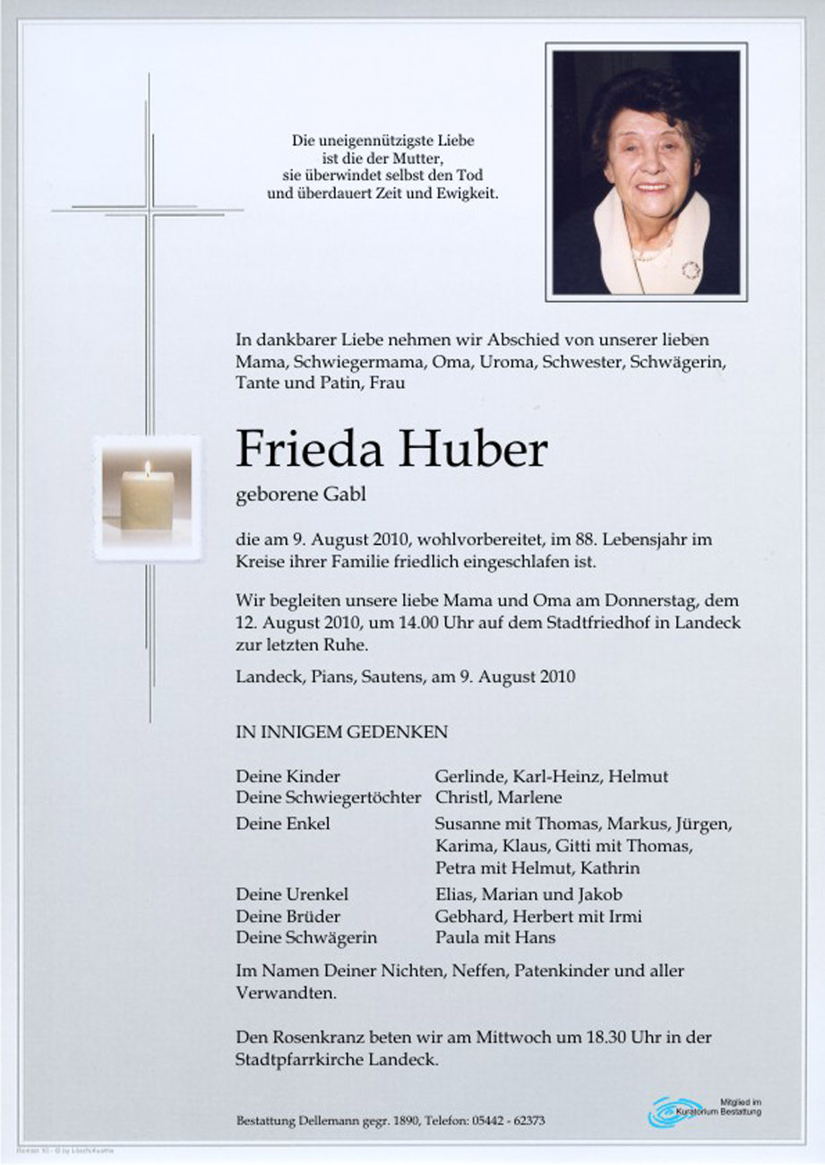   Frieda Huber