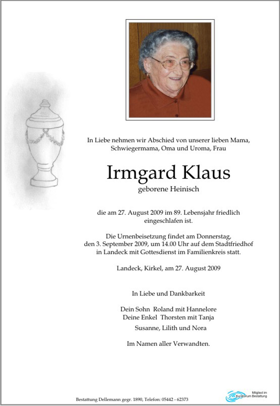   Irmgard Klaus