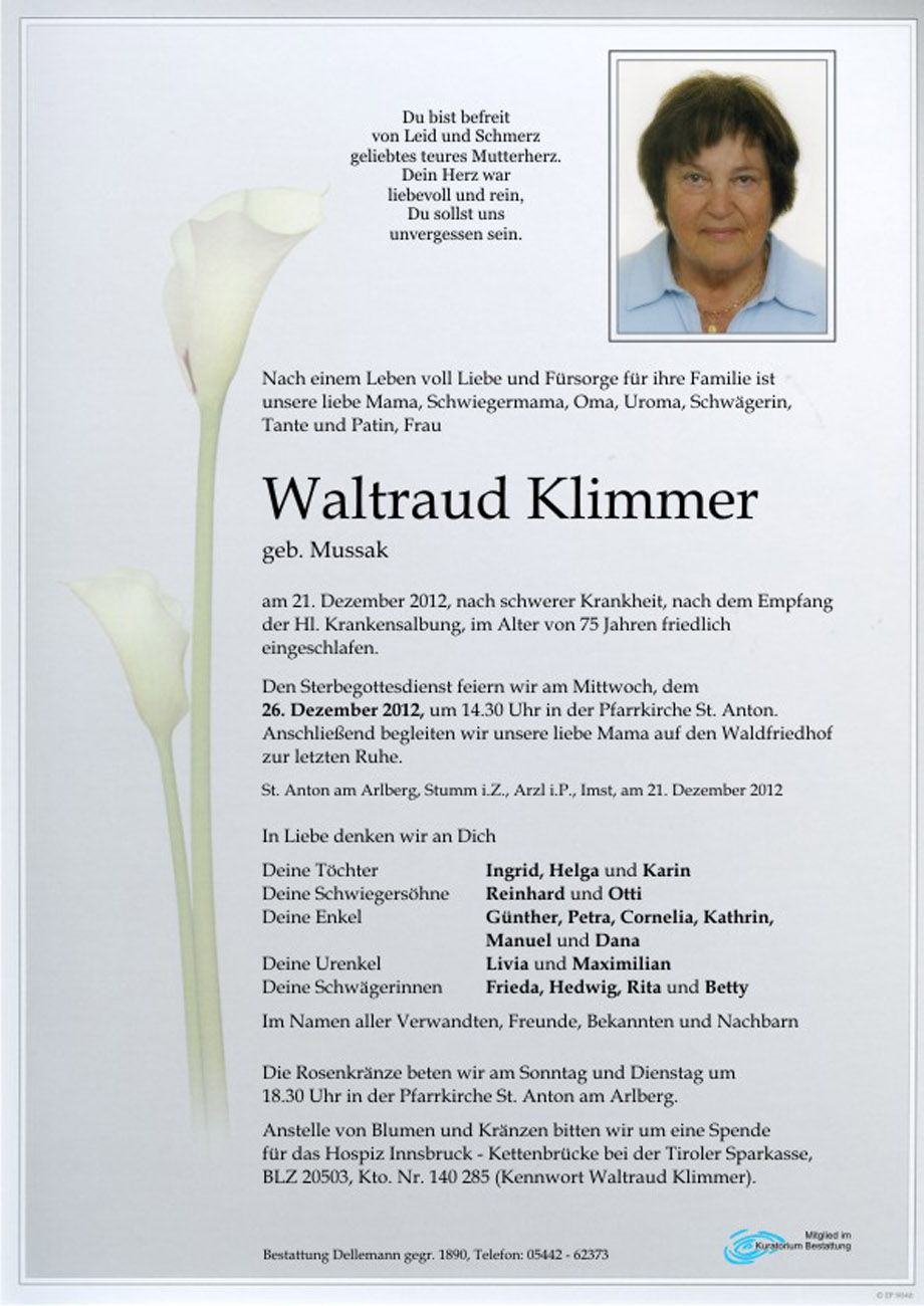   Waltraud Klimmer
