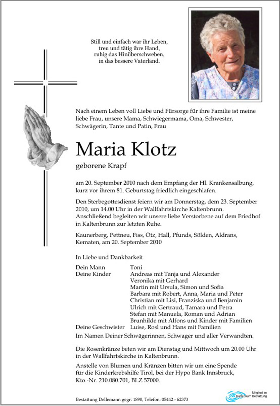   Maria Klotz
