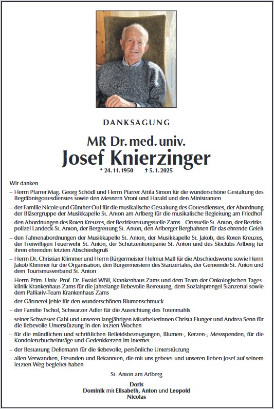MR Dr. med. univ. Josef Knierzinger 