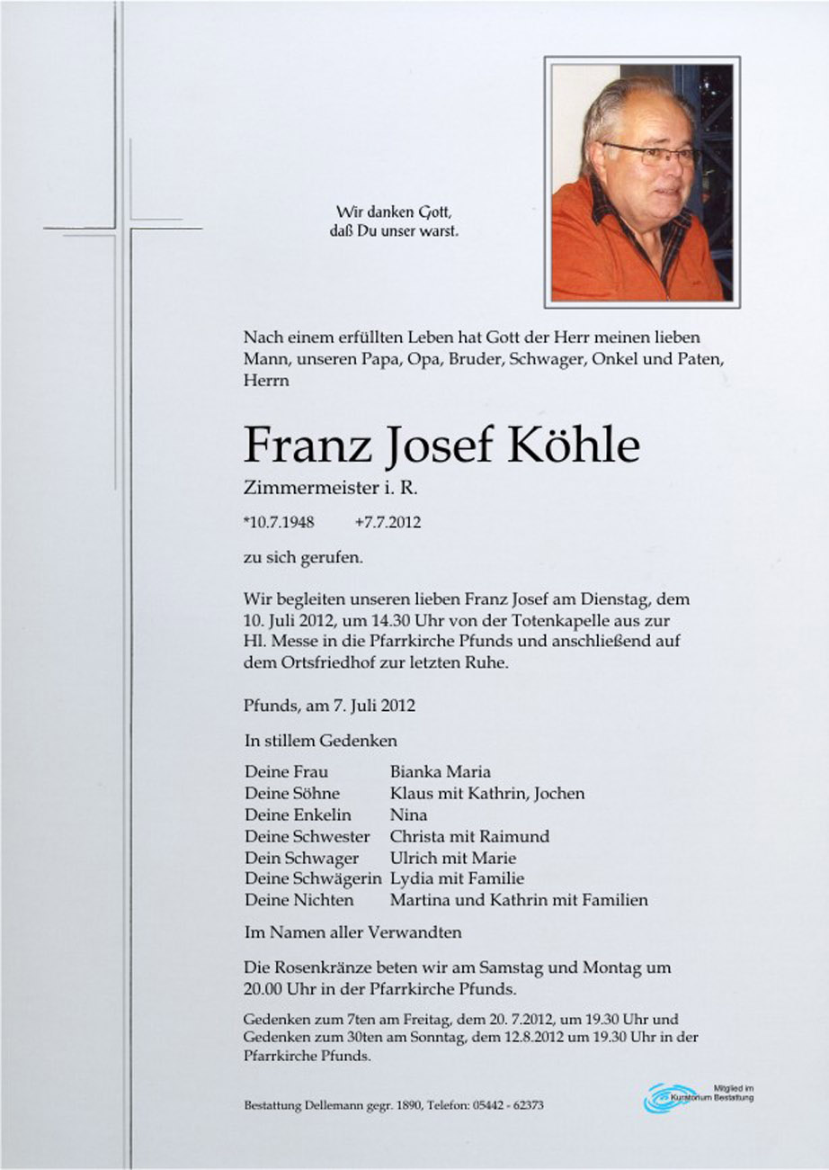   Franz Josef Köhle