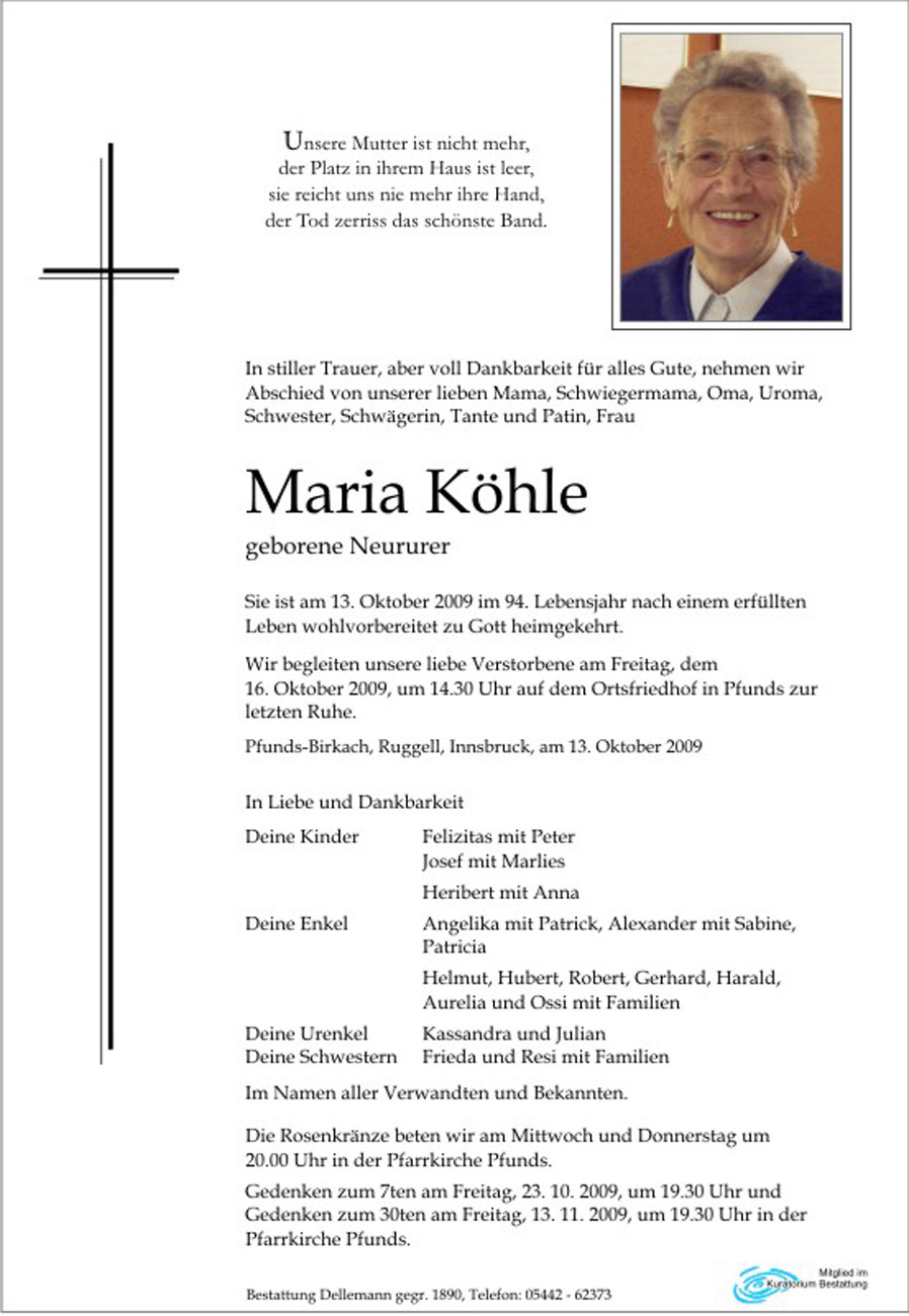   Maria Köhle