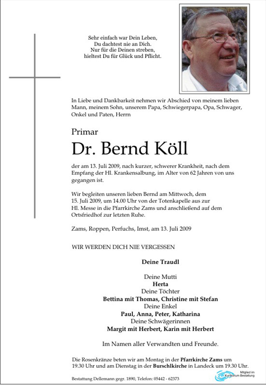   Primar Dr. Bernd Köll