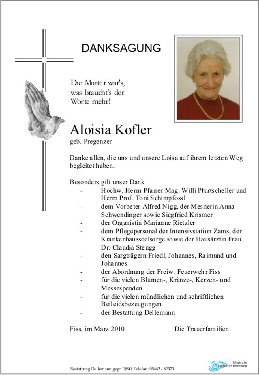   Aloisia Kofler