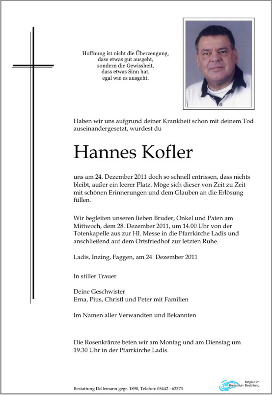  Hannes Kofler