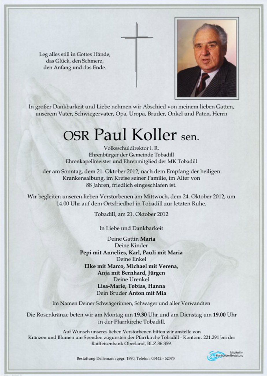   OSR Paul Koller sen.