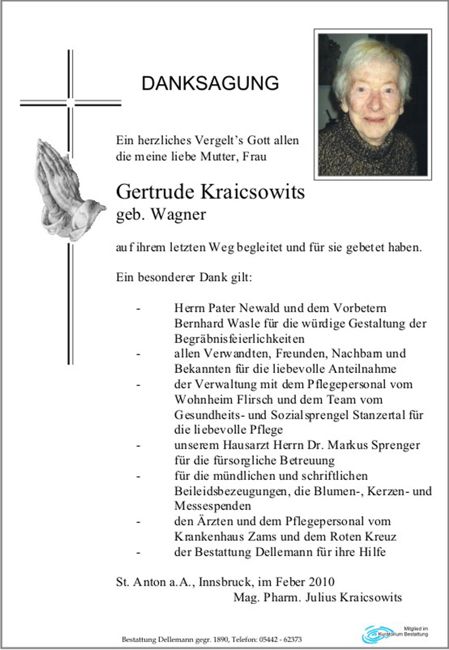   Gertrude Kraicsowits