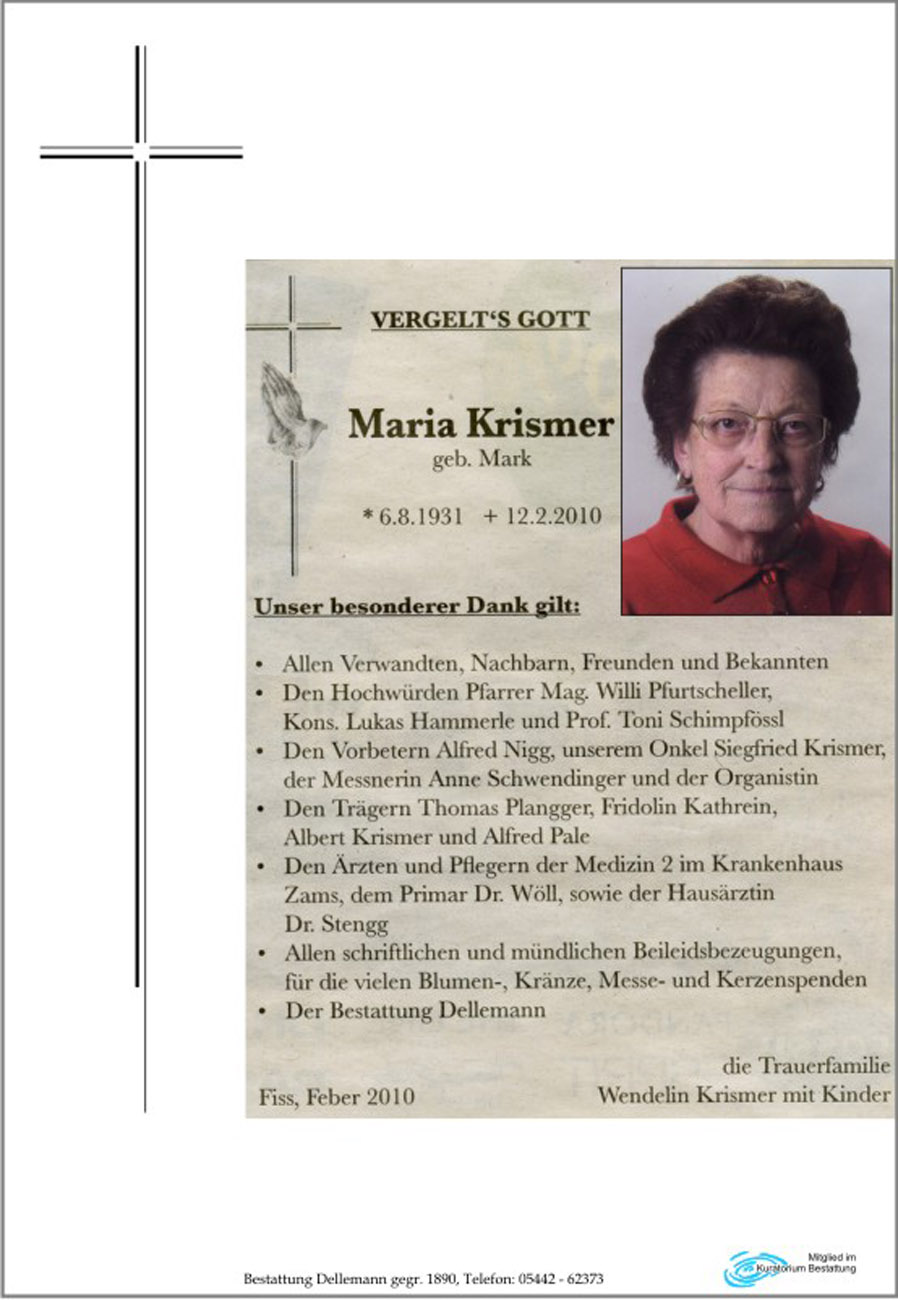   Maria Krismer