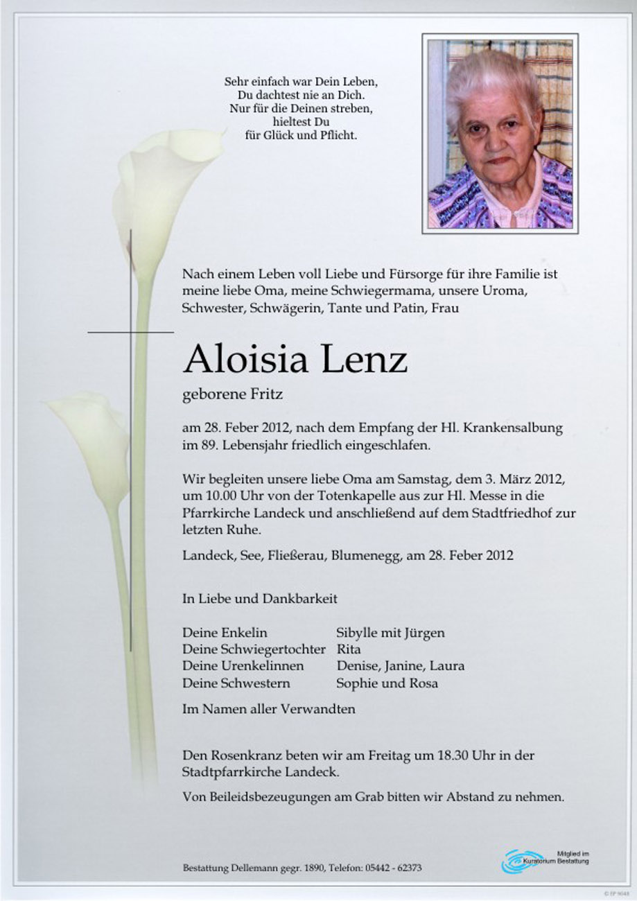   Aloisia Lenz