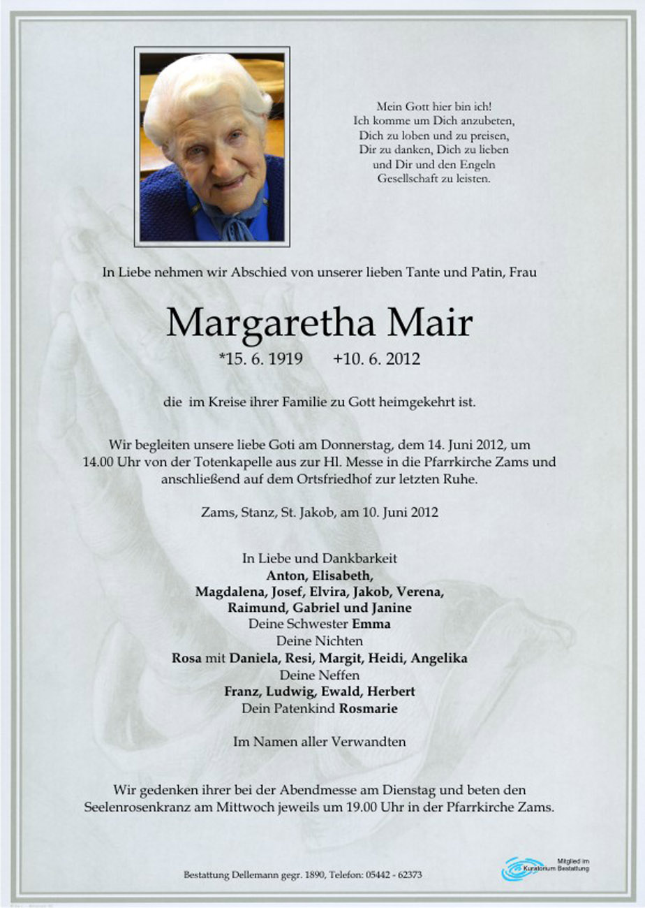   Margaretha Mair