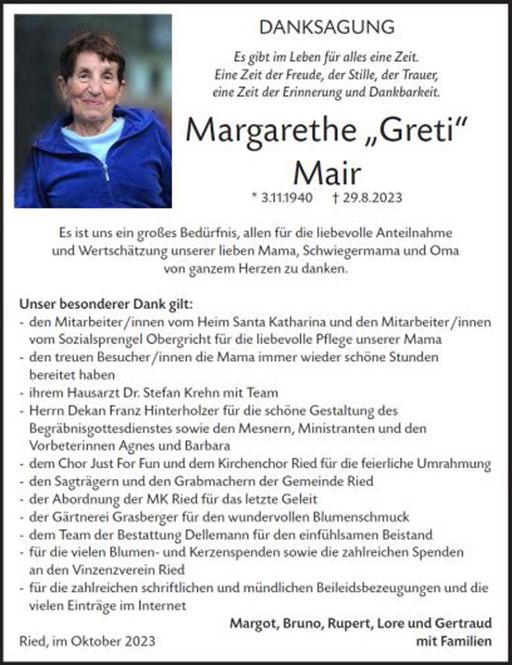 Margarethe "Greti" Mair 