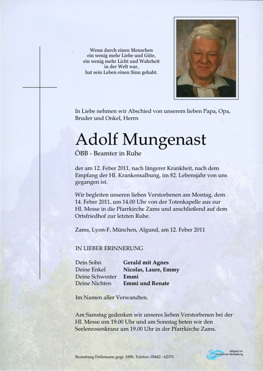   Adolf Mungenast