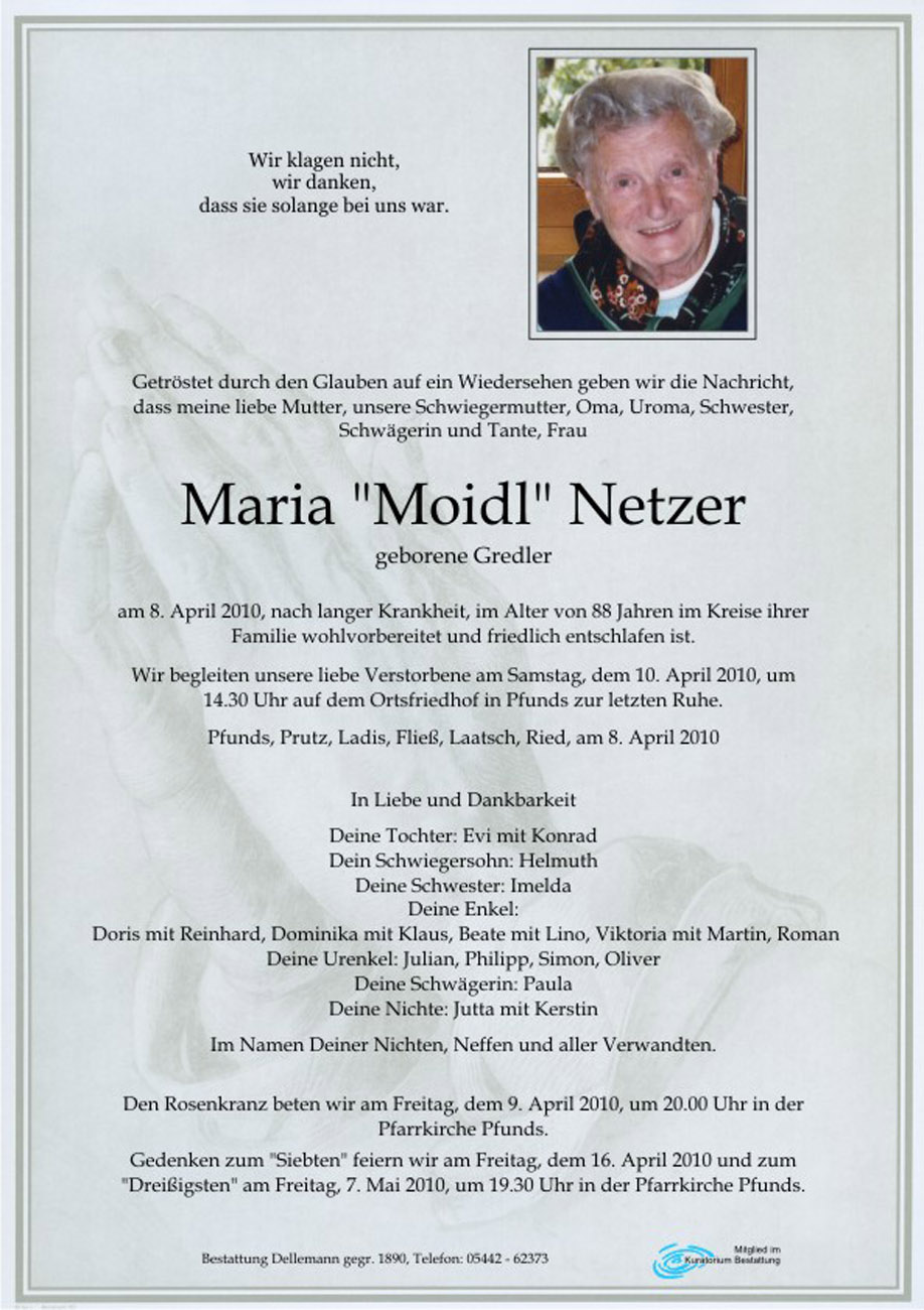   Maria "Moidl" Netzer