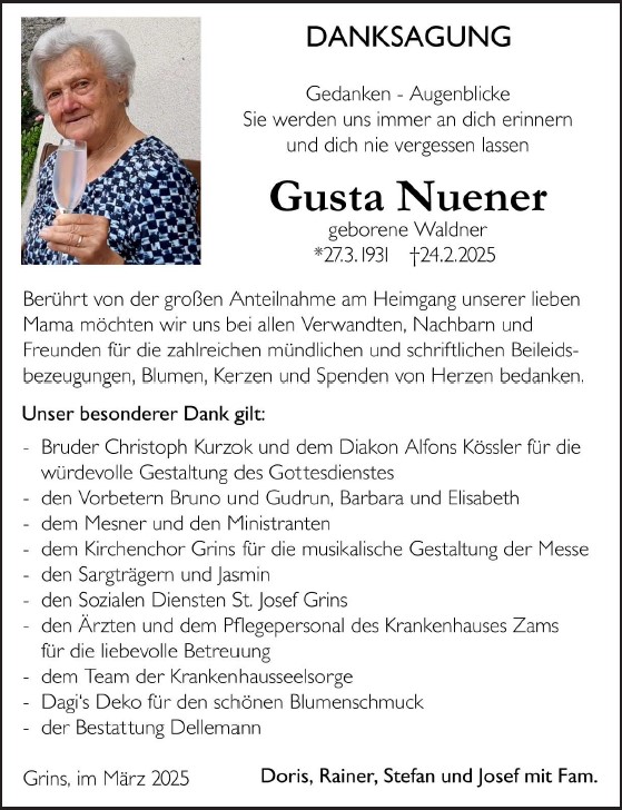 Augusta "Gusta" Nuener 