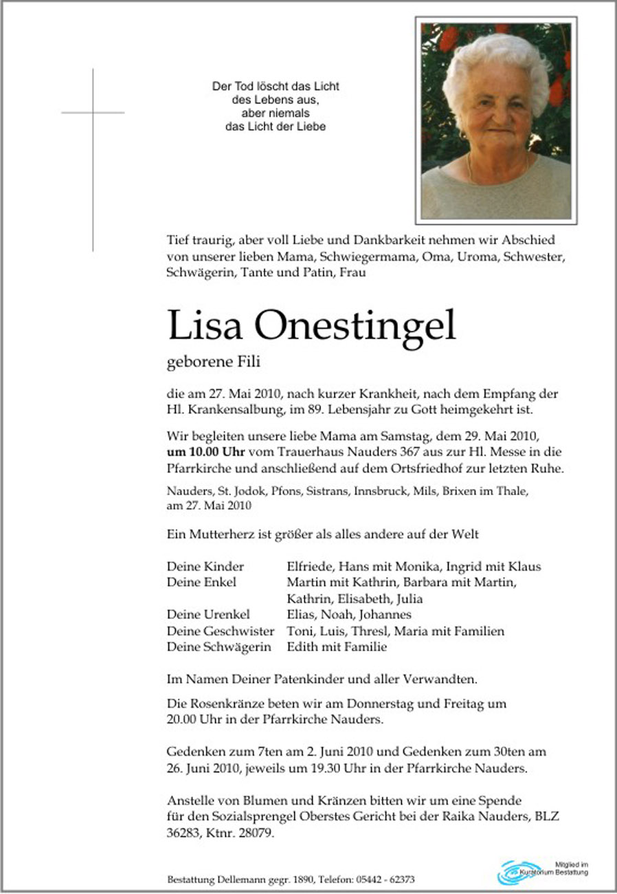   Lisa Onestingel