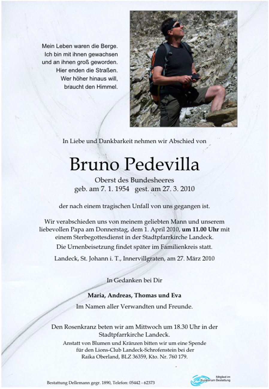   Oberst Bruno Pedevilla