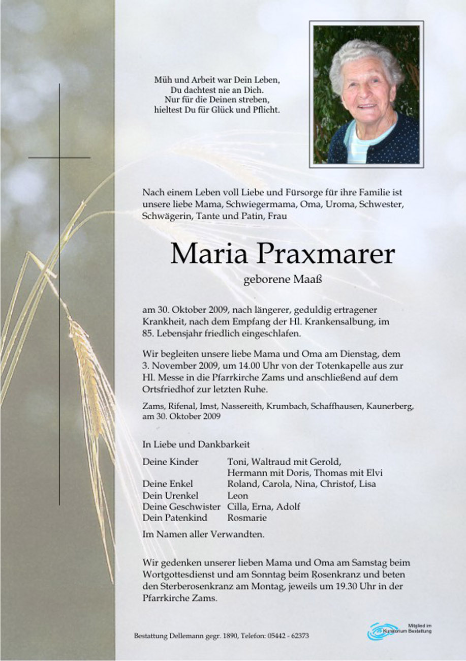   Maria Praxmarer