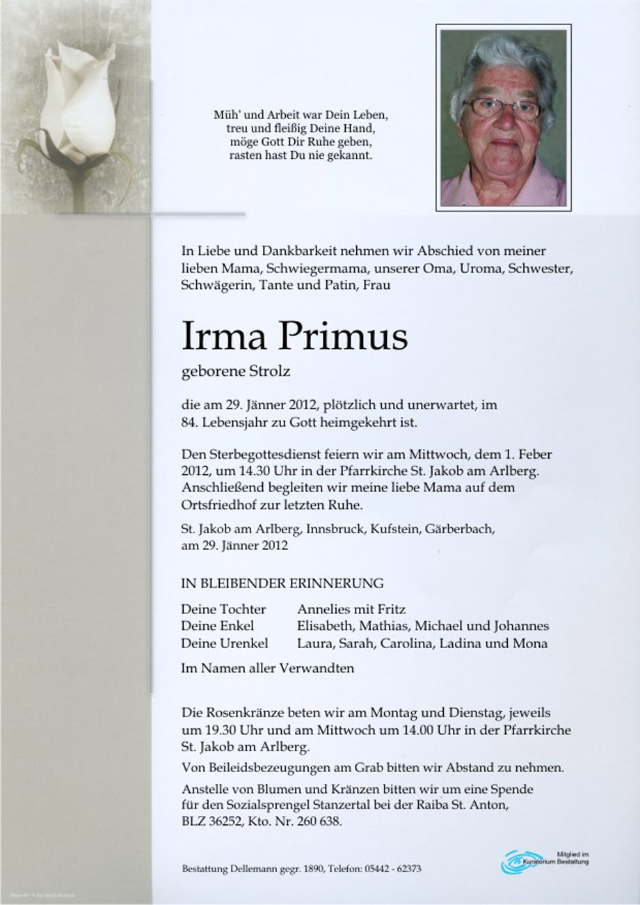   Irma Primus