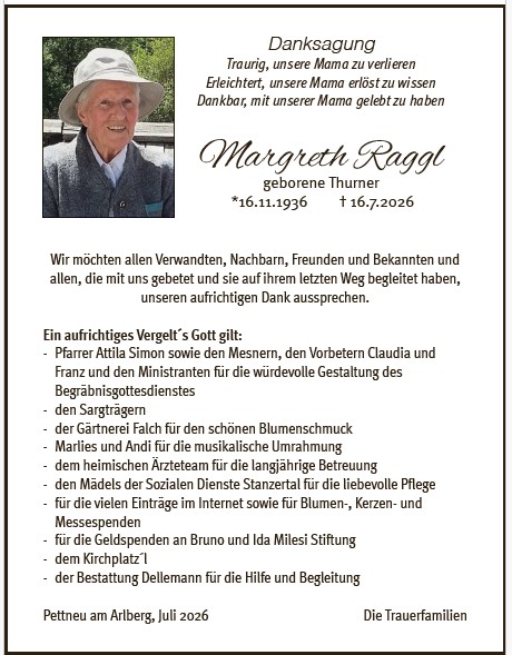 Margreth "Margit" Raggl 