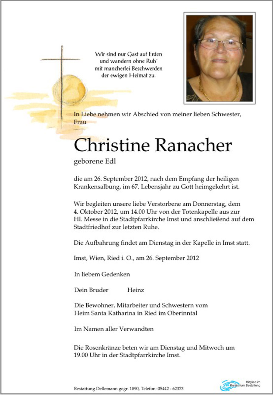   Christine Ranacher