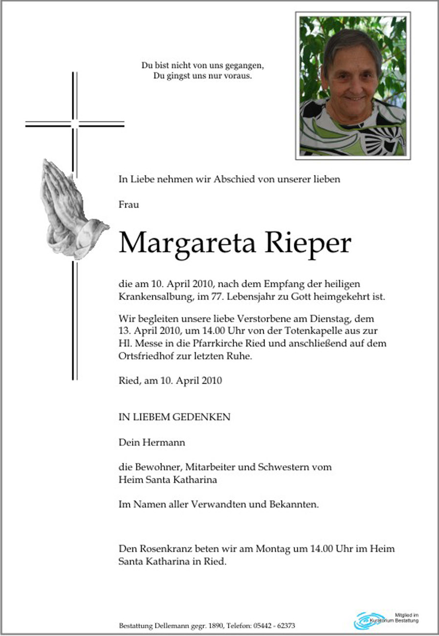   Margaretha Rieper