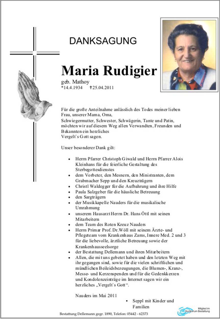  Maria Rudigier