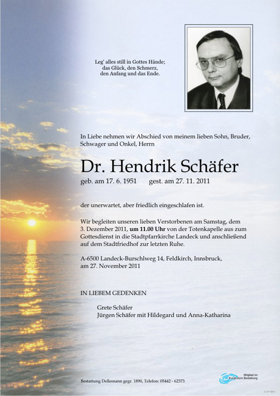   Dr. Hendrik Schäfer