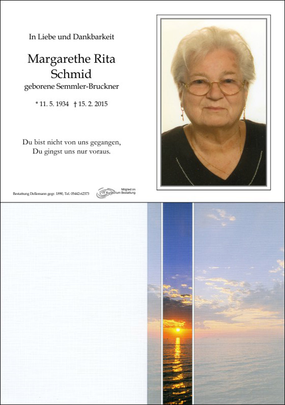 Margarethe Rita Schmid 