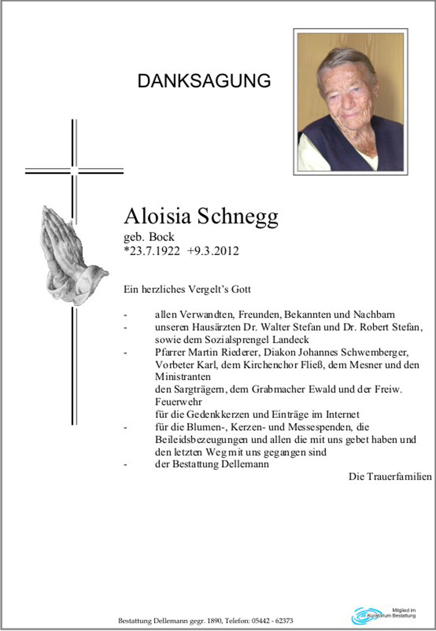   Aloisia Schnegg