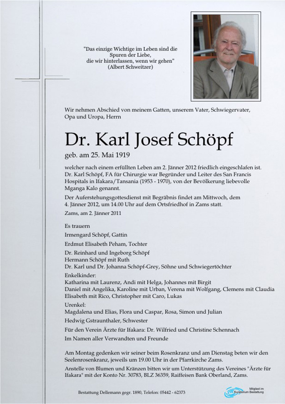   Dr. Karl Josef Schöpf