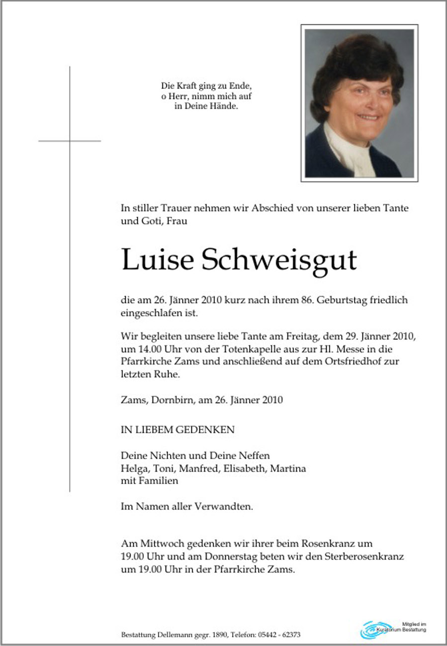   Luise Schweisgut