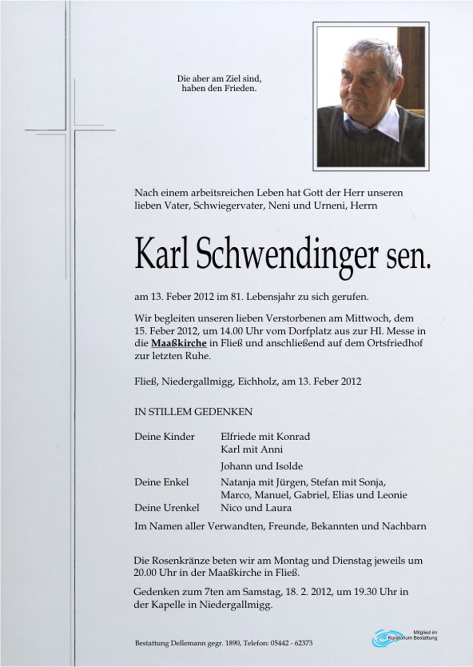  Karl Schwendinger sen.
