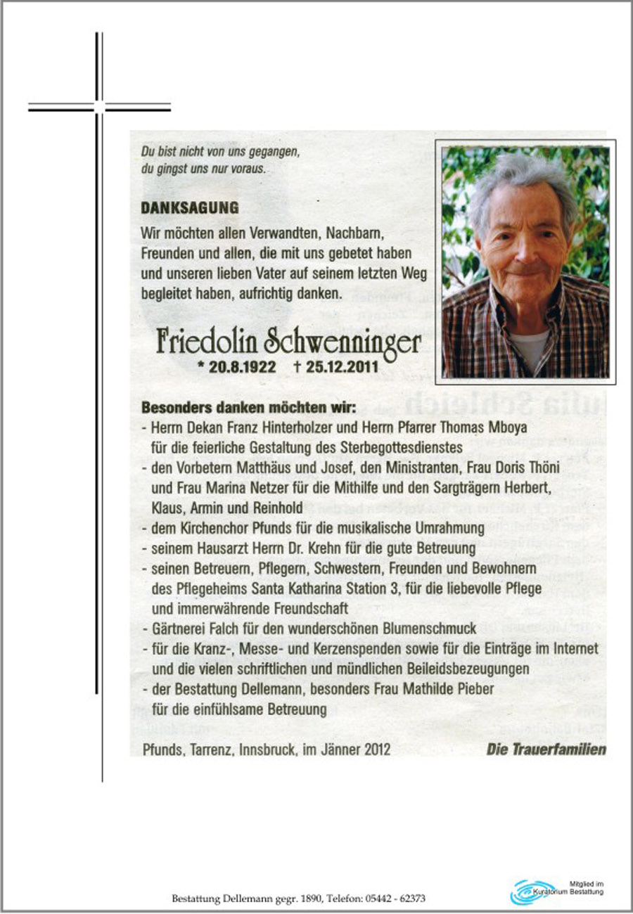   Friedolin Schwenninger