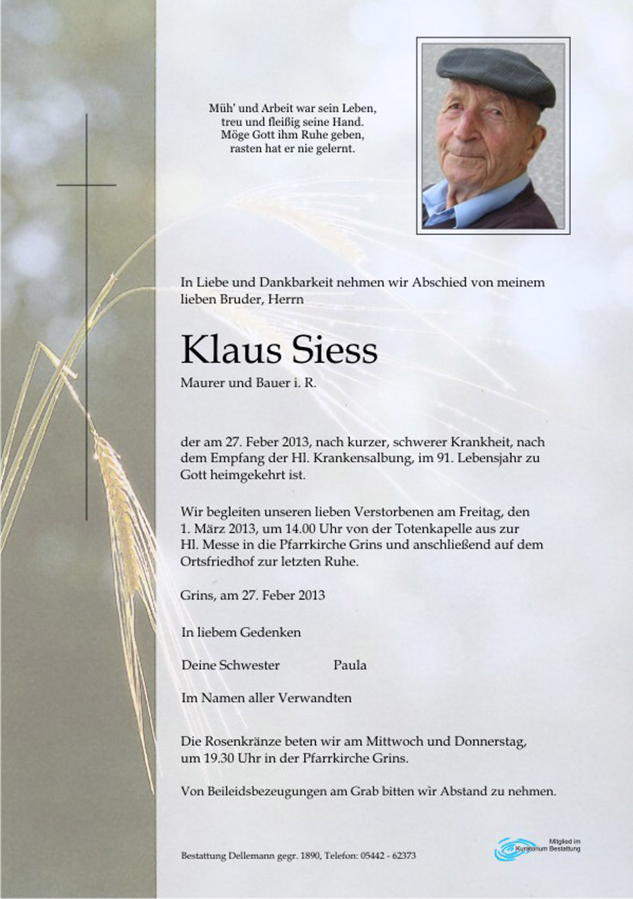   Klaus Siess