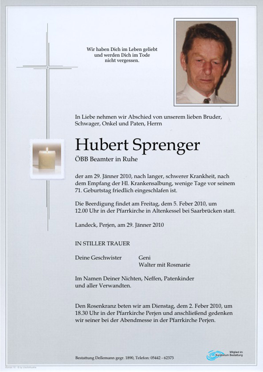   Hubert Sprenger
