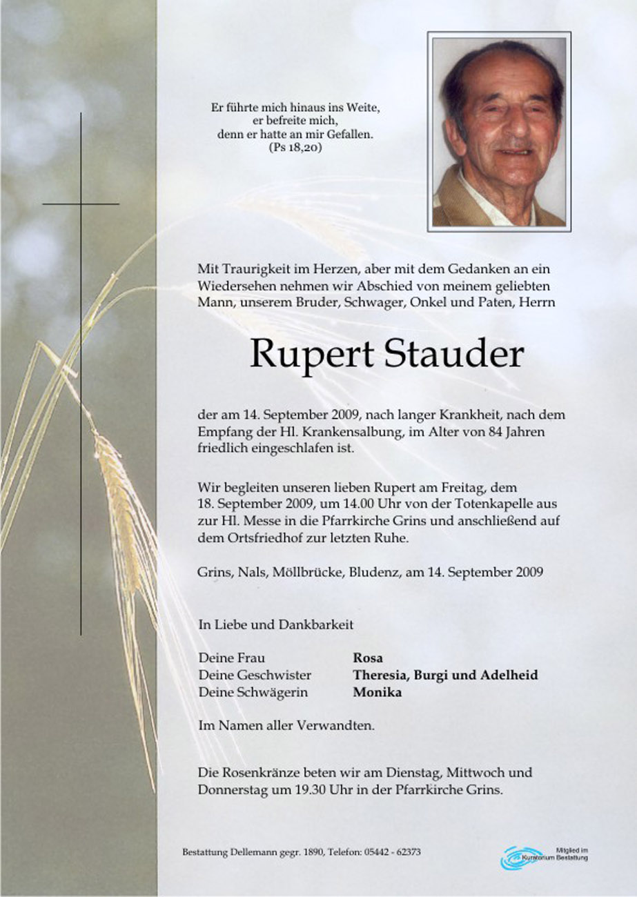  Rupert Stauder