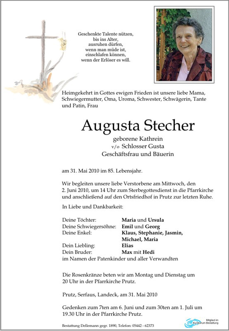   Augusta Stecher